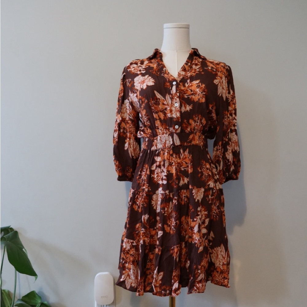 Floral Brown Dress